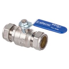 28mm Lever Ball Valve Blue Handle Full Bore (Wras Approved) AI-373B28