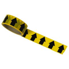 Black/Yellow Arrow Direction Tape - 33M X 38mm Wide