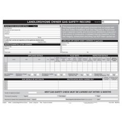 Landlords Gas Safety Record Pad REGP45