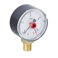 0/4 Bar Pressure Gauge  1/4 Inch 50mm Bottom Connection WI-557304